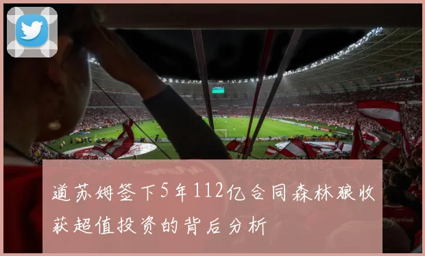 道苏姆签下5年112亿合同森林狼收获超值投资的背后分析